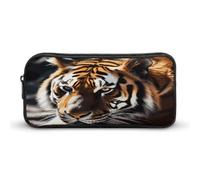 MNVTSKOP Astuccio con tigre selvatica di grande capacità, astuccio per matite da ufficio, per uomini e donne, organizer da scrivania