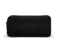 MNVTSKOP Astuccio nero glitterato di grande capacità, astuccio per matite da ufficio, per uomo e donna, organizer da scrivania