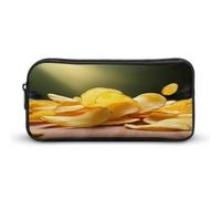 MNVTSKOP Astuccio per matite con patatine fritte di grande capacità, astuccio da ufficio per uomo e donna, organizer da scrivania