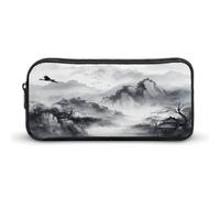 MNVTSKOP Astuccio per matite con pittura a inchiostro astratto grande capacità astuccio per matite da ufficio per uomo donna organizer da scrivania