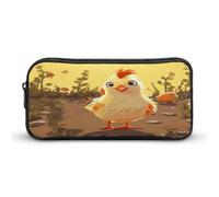 MNVTSKOP Astuccio per matite con pulcino di gallina, grande capacità, astuccio per ufficio, per uomo e donna, organizer da scrivania