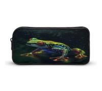 MNVTSKOP Astuccio per matite con rana e albero di grande capacità, astuccio da ufficio per uomo e donna, organizer da scrivania