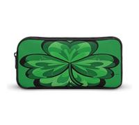 MNVTSKOP Astuccio per matite con trifoglio verde di grande capacità, astuccio da ufficio per uomo e donna, organizer da scrivania