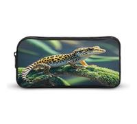 MNVTSKOP Astuccio portapenne con leopardo piccolo geco di grande capacità, astuccio da ufficio per uomini e donne, organizer da scrivania