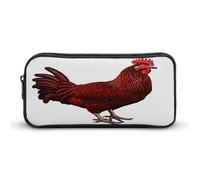 MNVTSKOP Astuccio rosso a forma di pollo, grande capacità, per ufficio, per uomini e donne, organizer da scrivania