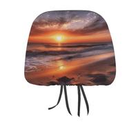 MNVTSKOP Beach Sunrise - Poggiatesta per auto, universale, anti-sporco, facile da installare, durevole, traspirante, accessori per veicoli per camion e SUV