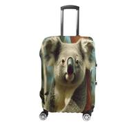 MNVTSKOP Bear Koala, copertura per valigia, resistente ai graffi, lavabile, in poliestere, elastica, protezione per bagagli da viaggio, bianco, L