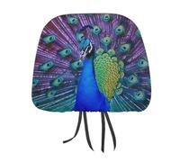MNVTSKOP Beauty Peacock - Copripoggiatesta per auto, universale, anti-sporco, facile da installare, durevole, traspirante, accessori per veicoli per auto, camion, SUV