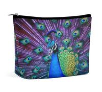 MNVTSKOP Beauty Peacock Cosmetic Bag Grande Capacità Viaggio Makeup Bag Trendy Portable Toiletry Bag per le donne