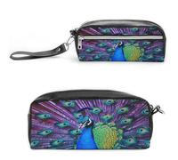 MNVTSKOP Beauty Peacock Makeup Bag Piccola Custodia da Viaggio Cosmetica Portatile Cancelleria Organizzatore per Donne Insegnante