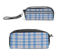 MNVTSKOP Blu E Bianco Trucco Sacchetto Piccolo Cosmetico Viaggio Caso Portatile Cancelleria Organizzatore per Donne Insegnante