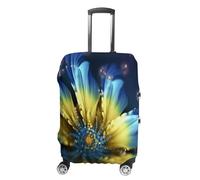 MNVTSKOP Blu Giallo Fiore Dei Bagagli Copertura Del Bagaglio Resistente ai Graffi Lavabile Copertura Della Valigia Poliestere Elastico Viaggio Protezione per Valigia Copertura Protettiva, bianco, XL