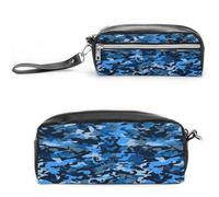 MNVTSKOP Blu Modello Trucco Sacchetto Piccolo Cosmetico Viaggio Caso Portatile Cancelleria Organizzatore per Donne Insegnante