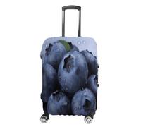 MNVTSKOP Blueberry - Copertura per valigia, resistente ai graffi, lavabile, in poliestere, elastica, protezione per bagagli da viaggio, bianco, M