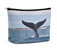 MNVTSKOP Borsa cosmetica a coda di balena Borsa da viaggio di grande capacità Borsa da toilette portatile alla moda per le donne