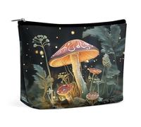 MNVTSKOP Borsa cosmetica a forma di fungo farfalla Borsa da viaggio di grande capacità Borsa da toilette portatile alla moda per le donne