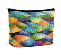 MNVTSKOP Borsa cosmetica a squame di pesce arcobaleno borsa da viaggio di grande capacità borsa da toilette portatile alla moda per le donne