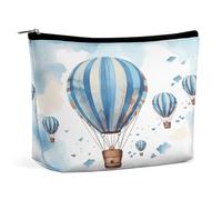 MNVTSKOP Borsa cosmetica blu mongolfiera borsa cosmetica da viaggio di grande capacità borsa da toilette portatile alla moda per le donne