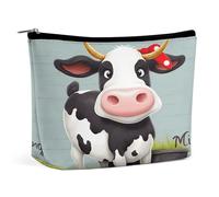 MNVTSKOP Borsa cosmetica carina della mucca borsa di trucco di grande capacità di viaggio borsa da toilette portatile alla moda per le donne