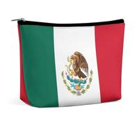MNVTSKOP Borsa cosmetica con bandiera del Messico, grande capacità, da viaggio, borsa da toilette portatile alla moda per le donne