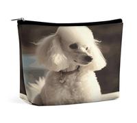 MNVTSKOP Borsa cosmetica con barboncino francese di grande capacità borsa da viaggio borsa da toilette portatile alla moda per le donne