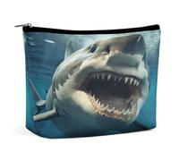 MNVTSKOP Borsa cosmetica con bocca di squalo borsa da viaggio di grande capacità borsa da toilette portatile alla moda per le donne
