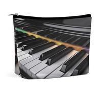 MNVTSKOP Borsa cosmetica con chiave di pianoforte Borsa da viaggio di grande capacità Borsa da toilette portatile alla moda per le donne