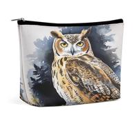 MNVTSKOP Borsa cosmetica con gufo, borsa da viaggio di grande capacità, borsa da toilette portatile alla moda per le donne