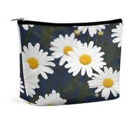 MNVTSKOP Borsa cosmetica con margherita con fiori Borsa da viaggio di grande capacità Borsa da toilette portatile alla moda per le donne