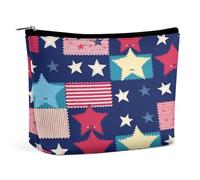 MNVTSKOP Borsa cosmetica con motivo a stelle Borsa da viaggio di grande capacità Borsa da toilette portatile alla moda per le donne