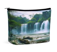 MNVTSKOP Borsa cosmetica con paesaggi a cascata Borsa da viaggio di grande capacità Borsa da toilette portatile alla moda per le donne