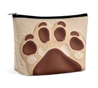 MNVTSKOP Borsa cosmetica con stampa di zampe di cane Borsa da viaggio di grande capacità Borsa da toilette portatile alla moda per le donne