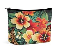 MNVTSKOP Borsa cosmetica con stampa in stile hawaiano Borsa da viaggio di grande capacità Borsa da toilette portatile alla moda per le donne