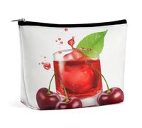 MNVTSKOP Borsa cosmetica con succo di ciliegia Borsa da viaggio di grande capacità Borsa da toilette portatile alla moda per le donne