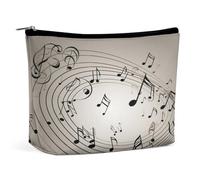 MNVTSKOP Borsa cosmetica da parete con note musicali Borsa da viaggio di grande capacità Borsa da toilette portatile alla moda per le donne