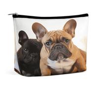 MNVTSKOP Borsa cosmetica da viaggio con bulldog francese carina borsa da viaggio di grande capacità borsa da toilette portatile alla moda per le donne