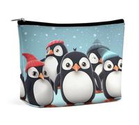 MNVTSKOP Borsa cosmetica da viaggio con pinguini carini borsa da viaggio di grande capacità borsa da toilette portatile alla moda per le donne
