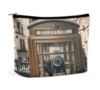 MNVTSKOP Borsa cosmetica da viaggio con telefono Londra retrò Inghilterra Regno Unito borsa da viaggio di grande capacità borsa da toilette portatile alla moda per donne