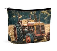 MNVTSKOP Borsa cosmetica da viaggio di grande capacità con foto di trattore antico borsa da viaggio borsa da toilette portatile alla moda per le donne