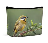 MNVTSKOP Borsa cosmetica da viaggio di grande capacità con uccelli in fiore verde oliva all'aperto borsa da toilette portatile alla moda per le donne