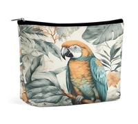 MNVTSKOP Borsa cosmetica da viaggio di grande capacità con uccelli nella giungla, borsa da toilette portatile alla moda per le donne