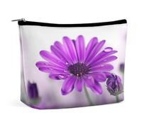 MNVTSKOP Borsa cosmetica da viaggio di grande capacità del fiore viola Borsa da toilette portatile alla moda per le donne