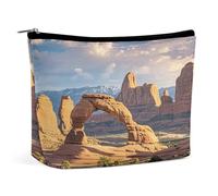 MNVTSKOP Borsa cosmetica da viaggio di grande capacità del parco nazionale degli archi borsa da toilette portatile alla moda per le donne