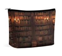 MNVTSKOP Borsa cosmetica da viaggio di grande capacità della biblioteca della stanza del libro Borsa da toilette portatile alla moda per le donne