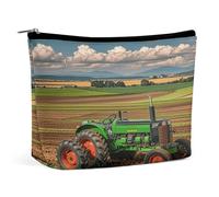 MNVTSKOP Borsa cosmetica da viaggio di grande capacità della fattoria del trattore Borsa da toilette portatile alla moda per le donne