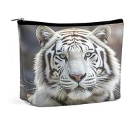 MNVTSKOP Borsa cosmetica da viaggio di grande capacità della tigre bianca Borsa da toilette portatile alla moda per le donne