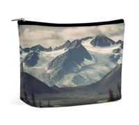 MNVTSKOP Borsa cosmetica da viaggio di grande capacità delle montagne dell'Alaska Borsa da toilette portatile alla moda per le donne