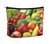 MNVTSKOP Borsa cosmetica da viaggio di grande capacità di frutta di verdura fresca borsa da toilette portatile alla moda per le donne