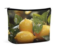 MNVTSKOP Borsa cosmetica da viaggio di grande capacità di limone fresca borsa da toilette portatile alla moda per le donne