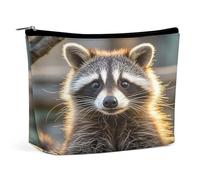 MNVTSKOP Borsa cosmetica da viaggio di grande capacità di procione sveglio borsa da toilette portatile alla moda per le donne